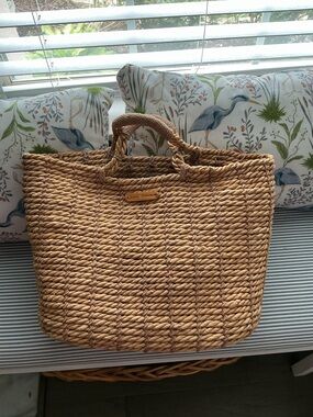 Tommy Bahama Woven Straw Tote Bag - Natural
